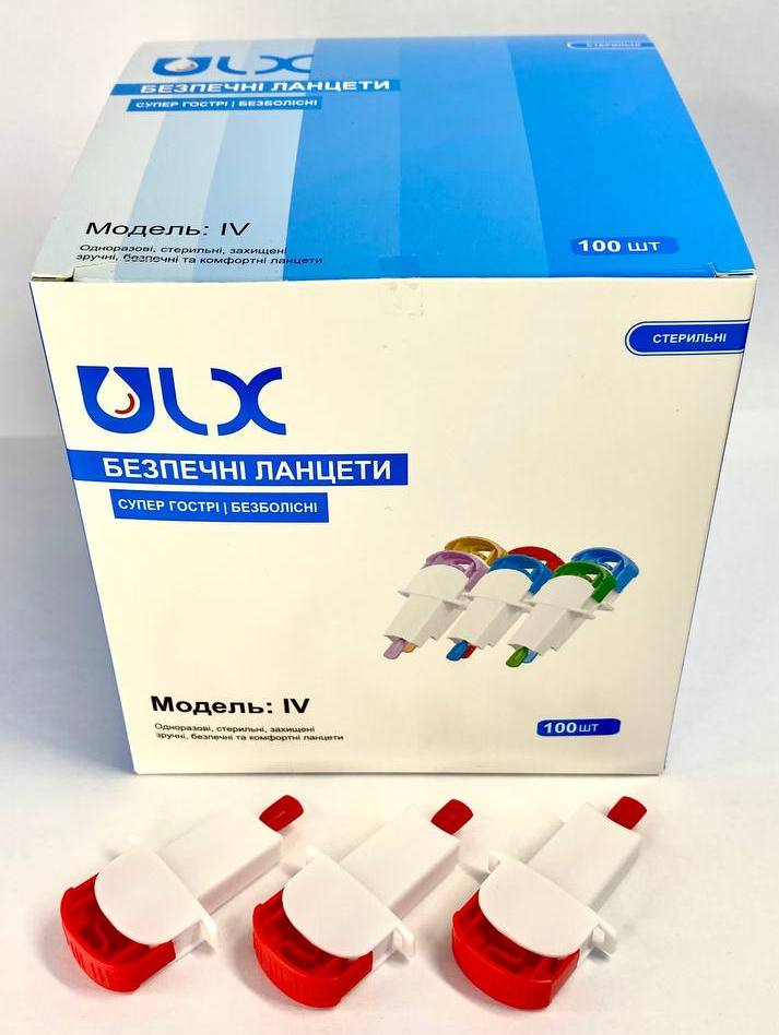 Ланцет безпечний ULX™, Модель IV, 23G, глибина 1.8 мм